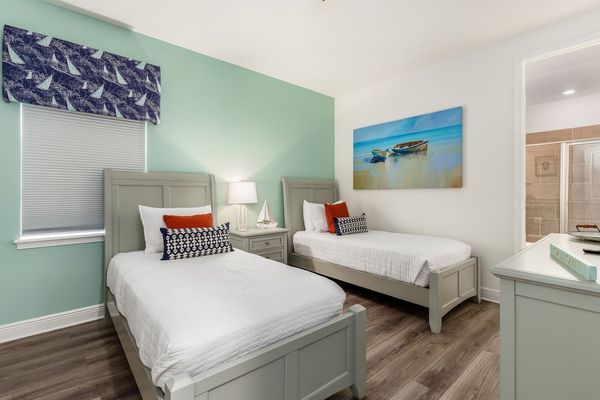 Sleep soundly in this upstairs bedroom