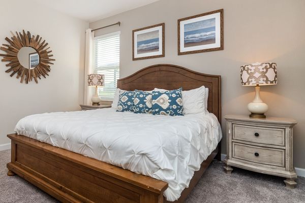 Master King Bedroom 1 Downstairs
Attached Bathroom
Pool Access