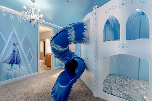 Ice castle-inspired kids bedroom