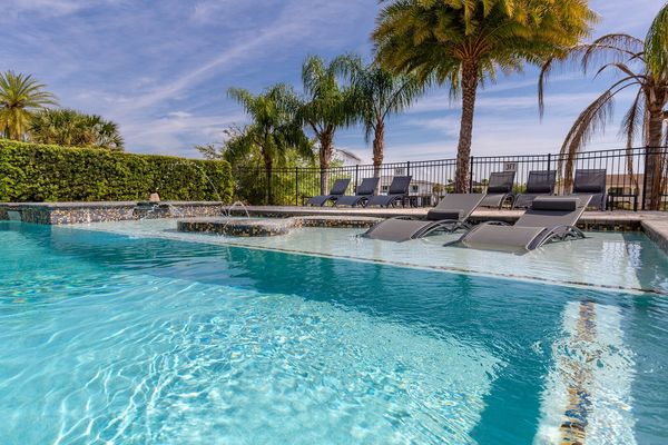Lie on one of the sun loungers