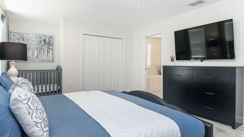 Master King Bedroom (Angle)
58" SMART ROKU TV, 
WOOD CRIB