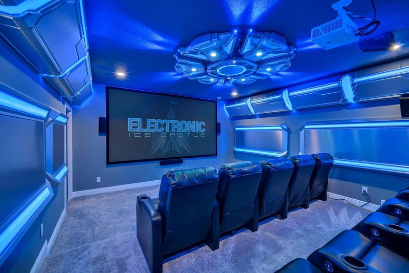 Watch a family favorite movie in the private home theater