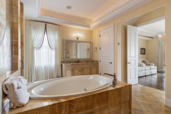 Take a bubble bath in the luxury garden tub