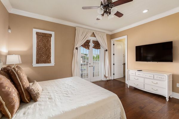 Beautiful details are found throughout the bedroom