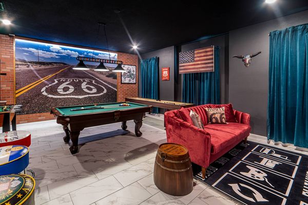 Game Room
Pool Table 
Shuffle Board
Foosball
Darts
