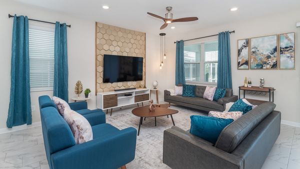 Living Room
70" Smart TV + Sound Bar