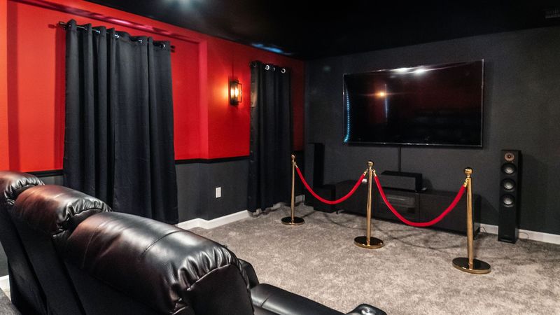 Theater Room (Angle)
82" Smart TV + Sound System