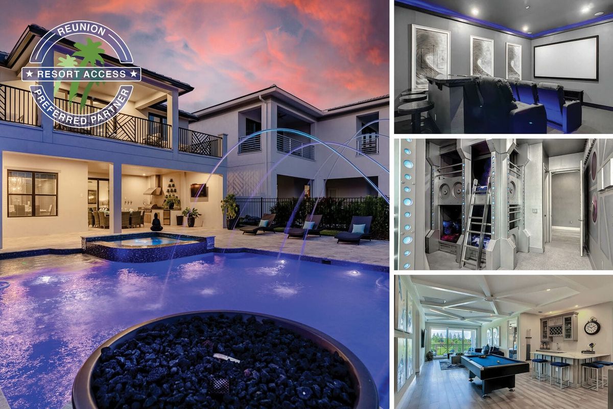 Welcome to Luxury Paradise Palace a modern, immaculate, and luxurious villa that features 6-bedrooms and 6.5-bathrooms located in the prestigious Bear's Den Club at Reunion Resort. | Photos updated: August 2021
