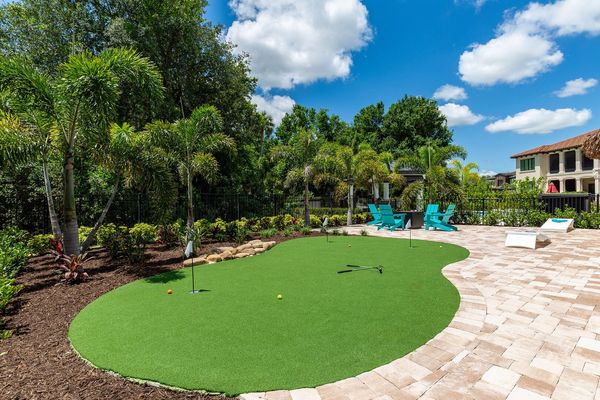 Practice your putting before hitting one of the 3 signature golf courses at Reunion Resort