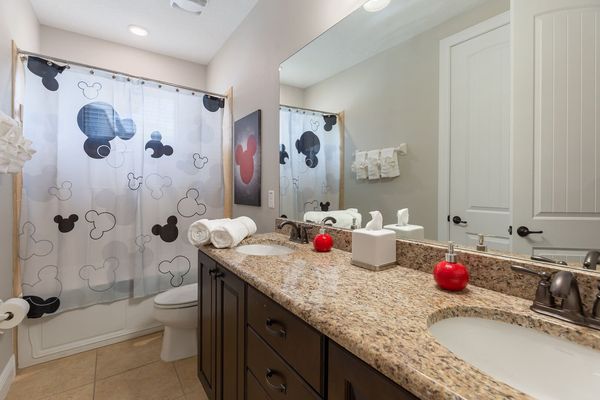 Bathroom attached to kids bedroom