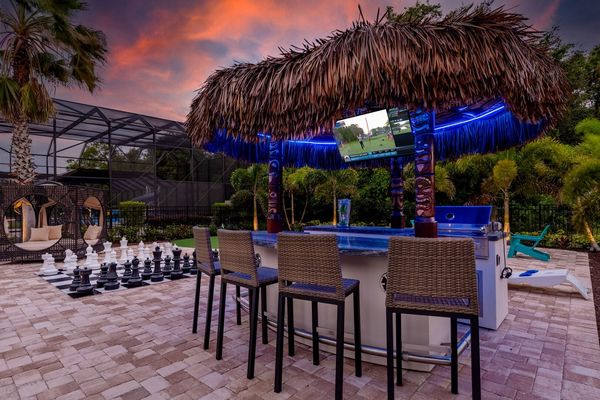 Don't forget to turn on the lights at the tiki bar