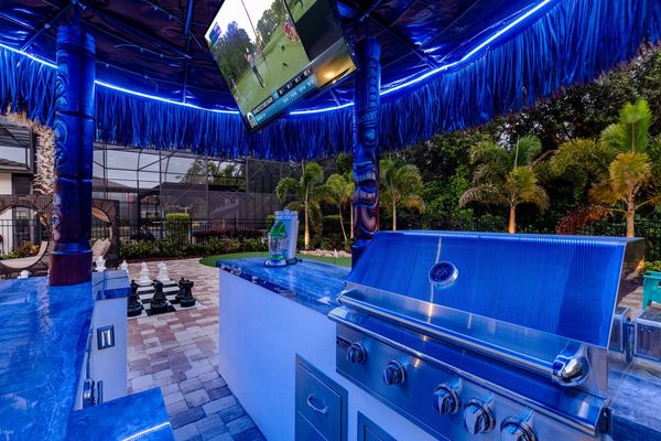 Enjoy the ambiance of the tiki bar