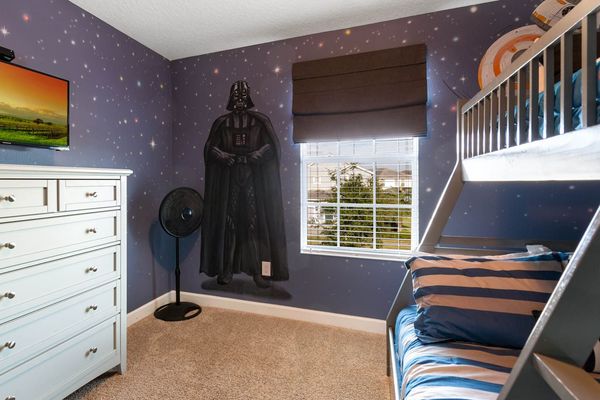 Twin/Double Bunk + Twin Trundle 
Bedroom 5 (Angle)
32” TV