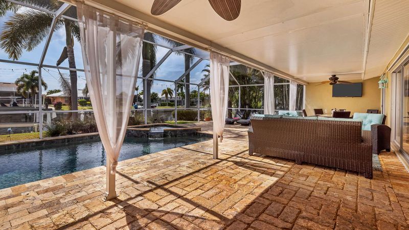 Poolside patio