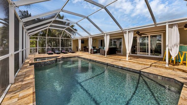 Gorgeous pool overlooking canal