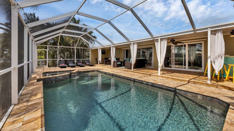 Gorgeous pool overlooking canal