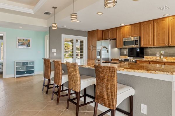 Kitchen with bar seating