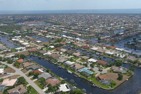 Aerial shot showing distance to Charlotte Harbor (Boat lift not available)