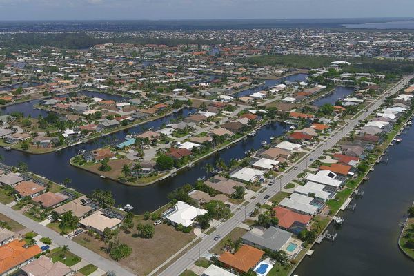 Aerial shot of canals (Boat lift not available)