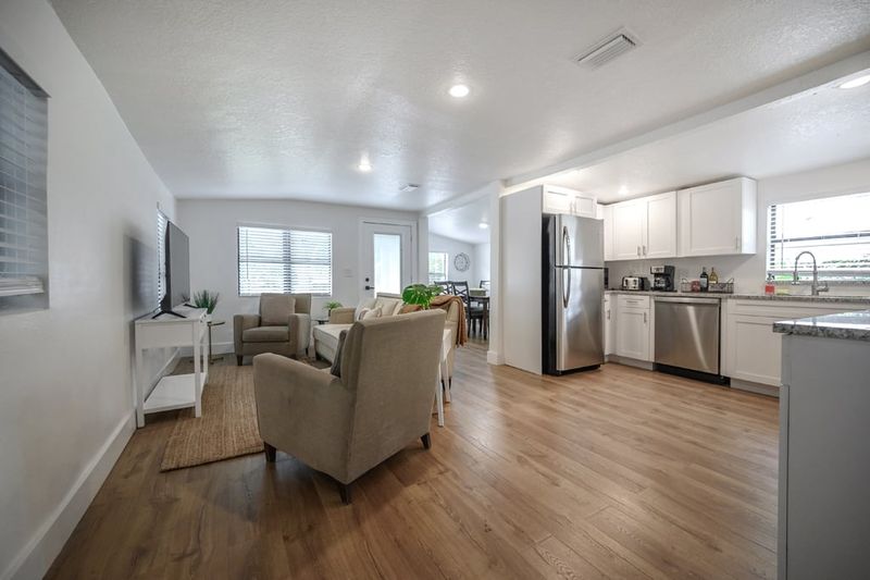 Open concept living room and kitchen