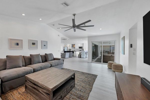 Relax on the comfortable couch 
85” Smart TV