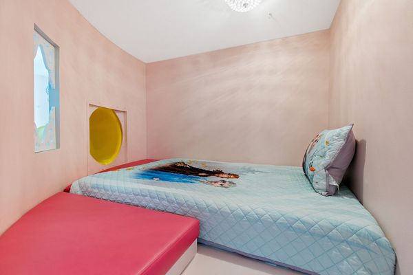 Princesses will feel at home in this bedroom
