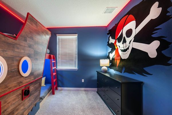 Bedroom 5 (Angle)
2 - 43" Roku TVs
1 in the upper bunk and 1 in the lower bunk