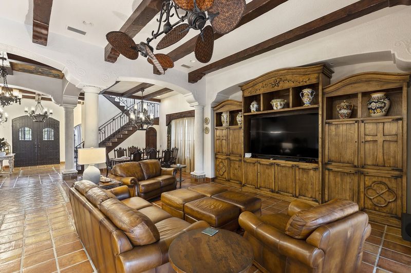 The open floor plan offers plenty of gathering space