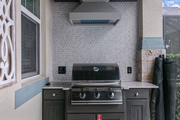 Grill up some burgers on the outdoor grill!