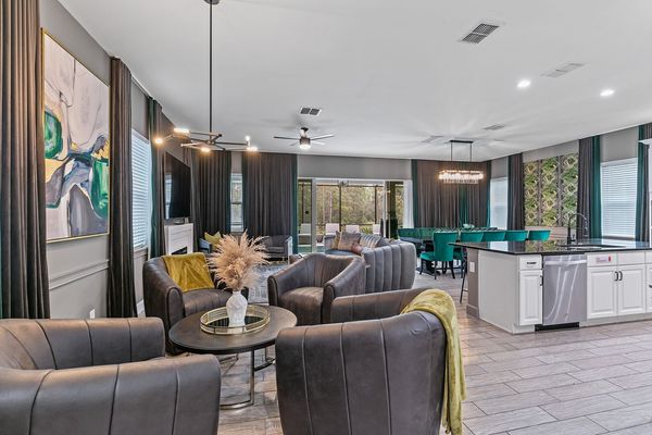 The open floor plan is perfect to allow all of the family to gather together