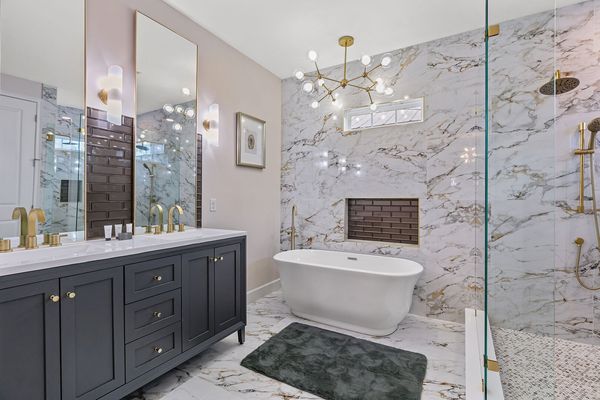 Relax in the soaking tub.