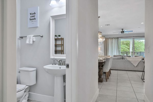 On the ground floor you will find a half bathroom