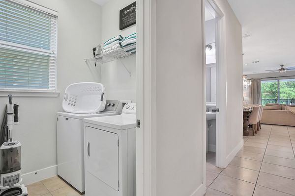 Full-size washer and dryer on the ground floor