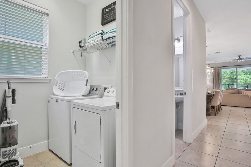 Full-size washer and dryer on the ground floor