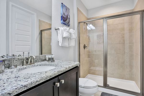 En suite bathroom with walk-in shower