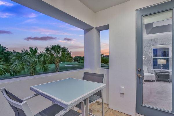 Enjoy a cup of coffee and golf course views