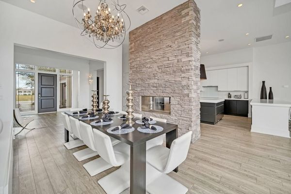 The formal dining room has space for up to 10 guests