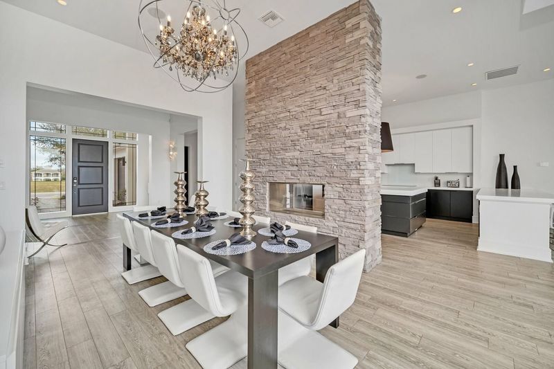The formal dining room has space for up to 10 guests