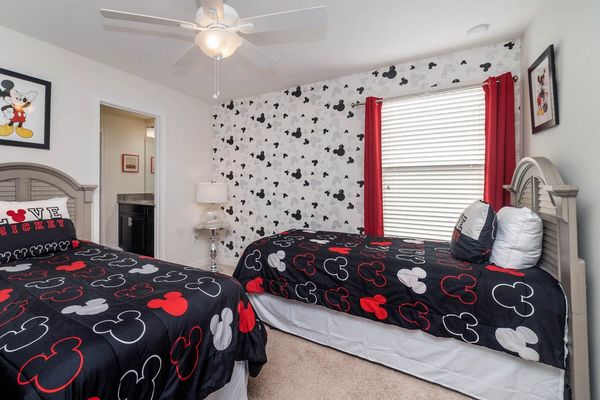 Twin/Twin Bedroom 5 Upstairs
Shared Bathroom-Shower