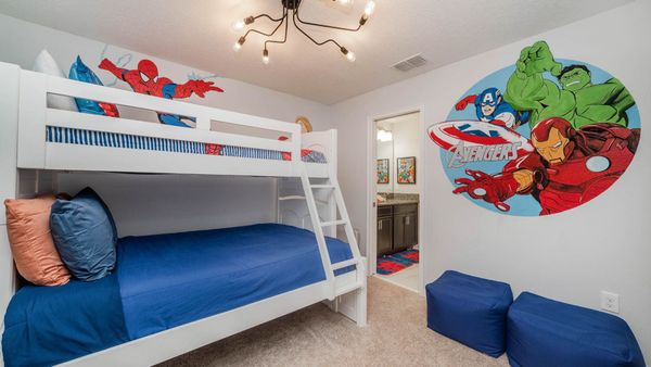 Twin/Double Bunk Bedroom 6 (Angle) Upstairs
Shared Bathroom-Shower