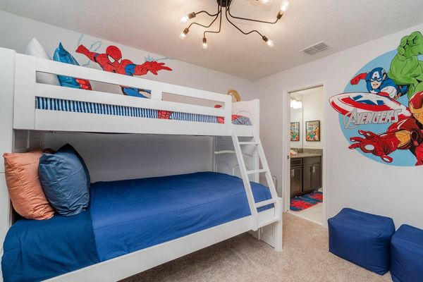 Twin/Double Bunk Bedroom 6 (Angle) Upstairs
Shared Bathroom-Shower