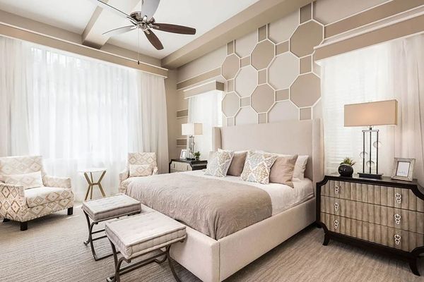 Watch your favorite TV show or get a good night of sleep in the master suite featuring a king-sized bed