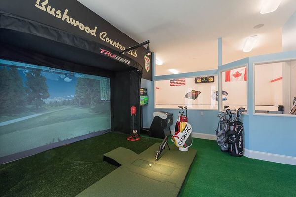 The golf simulator and synthetic ice rink are such unique and fun features of this home