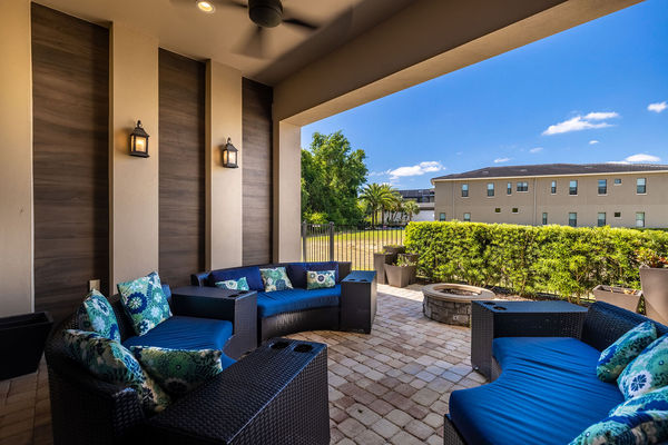 Chill and enjoy the breeze at this comfortable chairs set up outdoor.