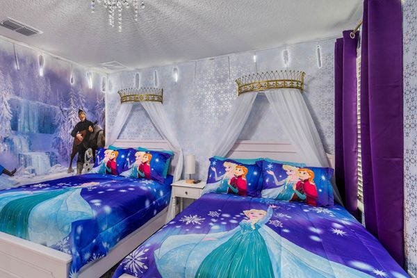 Two Doubles Bedroom 3 upstairs
Frozen Theme
Shared Bathroom