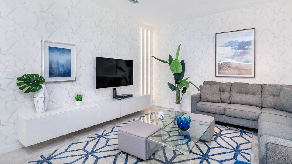 Living Room (Angle)
55" Roku TV