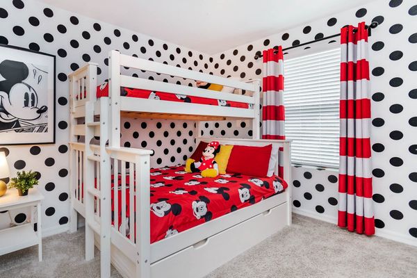 Twin/Double + Twin Trundle Suite 
Bunk Bedroom 4 Upstairs