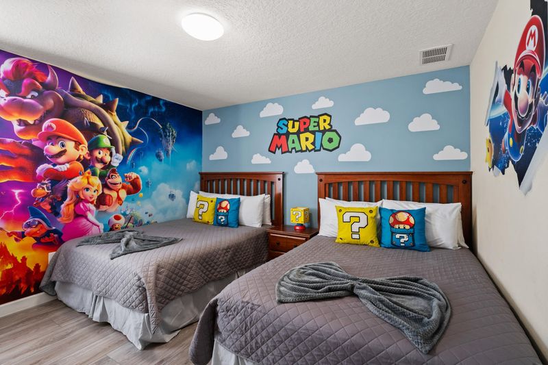 Two Queens Bedroom 7 Upstairs Super Mario