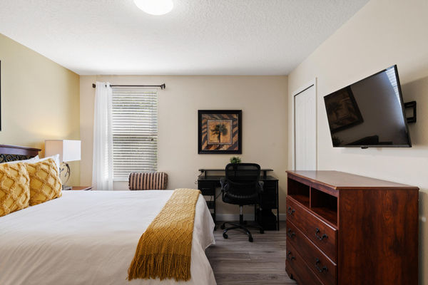 Queen Bedroom 8 39" Smart TV Desk