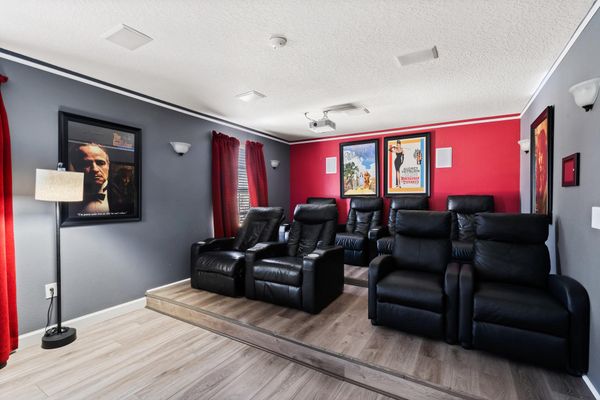 Theater Room Upstairs Roku Sound System